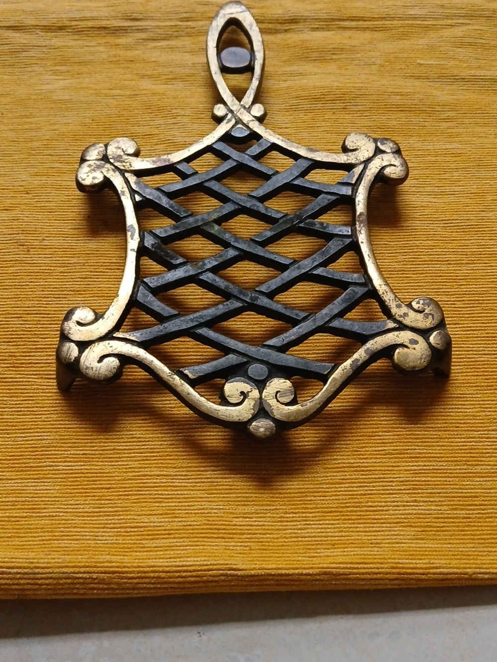 Vintage Brass Lattice Trivet